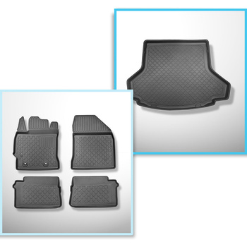 Set Kofferraumschale und angepasste Autoteppiche TPE für: Toyota Auris II Tourin
