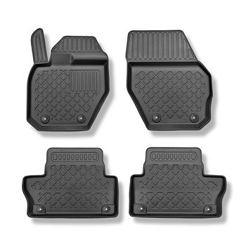 TPE Fußmatten Auto für Volvo XC60 I SUV (10.2008-06.2017) - schwarz Automatten A