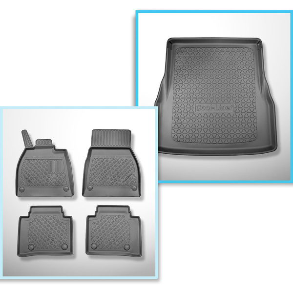 Set Kofferraumschale und angepasste Autoteppiche TPE für: Mercedes-Benz EQS V297 Limousine (09.2021-....)