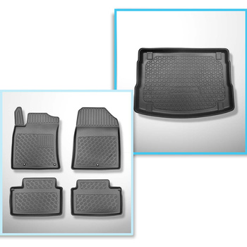 Set Kofferraumschale und angepasste Autoteppiche TPE PREMIUM für: Hyundai i30 II