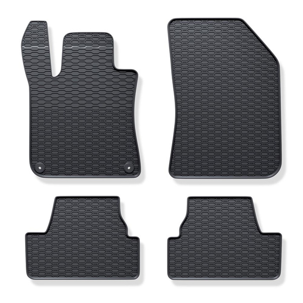 Gummifußmatten Auto für Peugeot 308 II (2013-2021) - schwarz Gummimatten Gummi Fußmatten