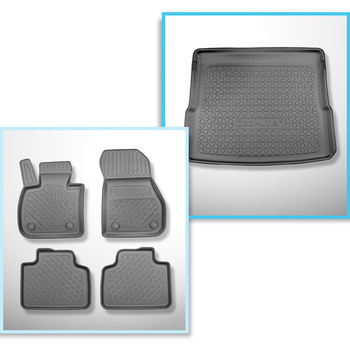 Set Kofferraumschale und angepasste Autoteppiche TPE für: BMW X1 F48 Plug-in Hyb
