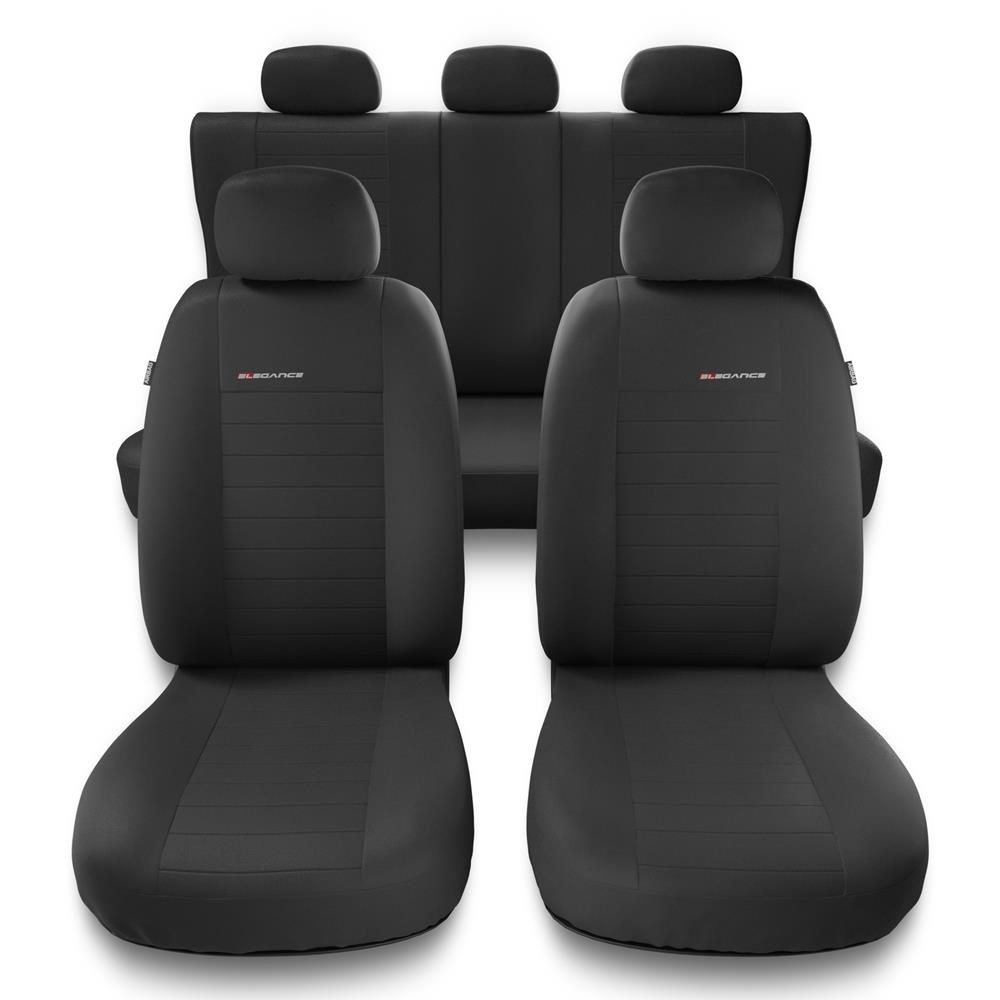 Universal Sitzbezüge Auto für Smart Forfour I, II (2004-2019) -  Autositzbezüge Schonbezüge für Autositze - UNE-4 Muster 4 (grau)