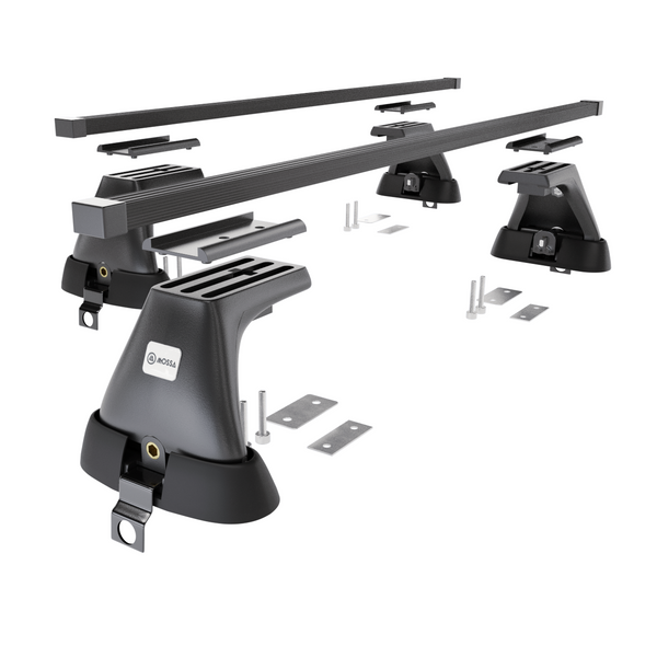 Stahl-Dachträger für Mercedes-Benz S Klasse W220 (1999-2005) - schwarz Dachträger Dachgepäckträger - ohne Montagelemente