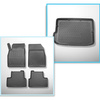 Set Kofferraumschale und angepasste Autoteppiche TPE PREMIUM für: Opel Astra J Hatchback (10.2009-10.2015) - erhöhte Ladefläche