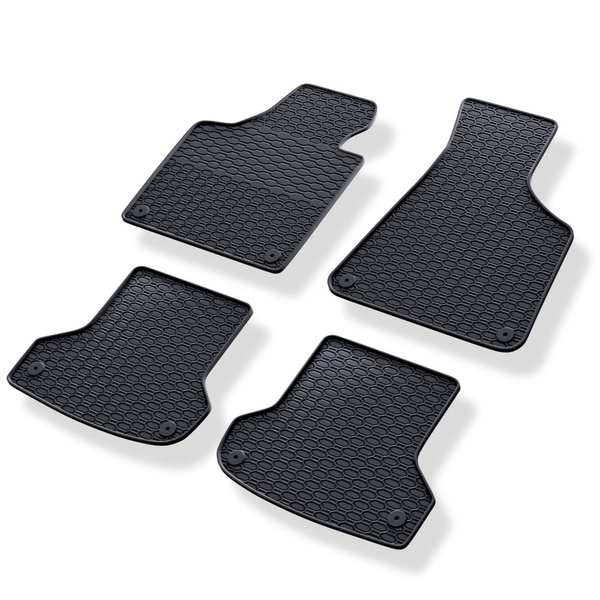 Gummifußmatten Auto für Audi A3 8P Hatchback, Sportback (2003-2012) - Gummimatten Gummi Fußmatten - schwarz - 4 Stk.