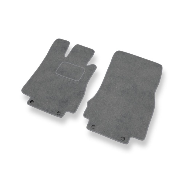 Fußmatten Auto für Mercedes-Benz CL W215 Coupé (1999-2006) - Premium Velours graue Automatten Autoteppiche