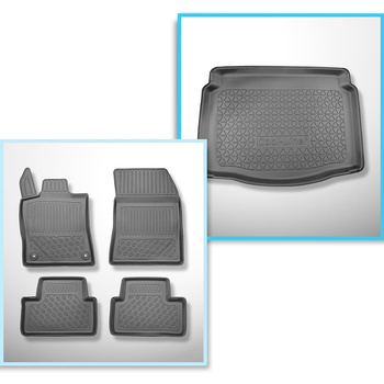 Set Kofferraumschale und angepasste Autoteppiche TPE für: DS 4 Hatchback (11.202