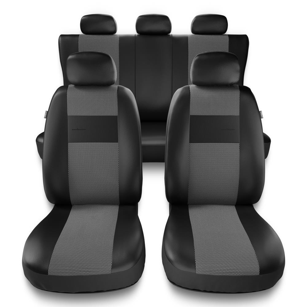 Sitzbezüge Sitzbezug Schonbezüge Schwarz Set Auto Kunstleder passt für  Hyundai