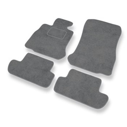 Fußmatten Auto für BMW 6er M6 F13 Coupé (2012-2018) - Premium Velours graue Automatten Autoteppiche