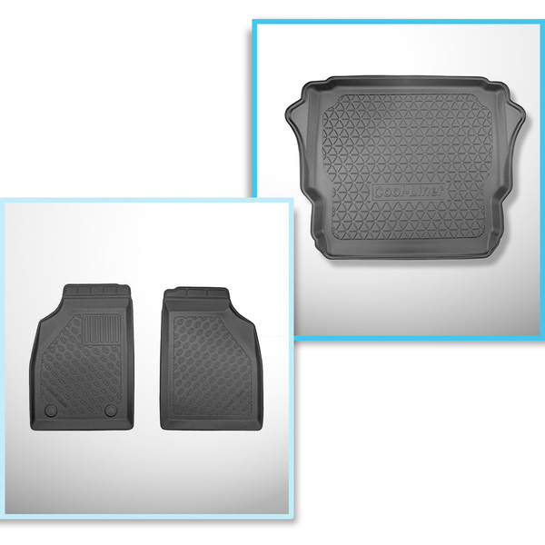 Set Kofferraumschale und angepasste Autoteppiche TPE für: Ligier JS60 SUV (09.2020-....)