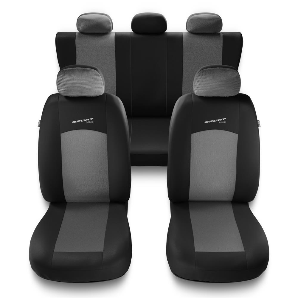 Universal Sitzbezüge Auto für Kia Carens I, II, III, IV (2000-2019) -  Autositzbezüge Schonbezüge für Autositze - S-G2 hellgrau