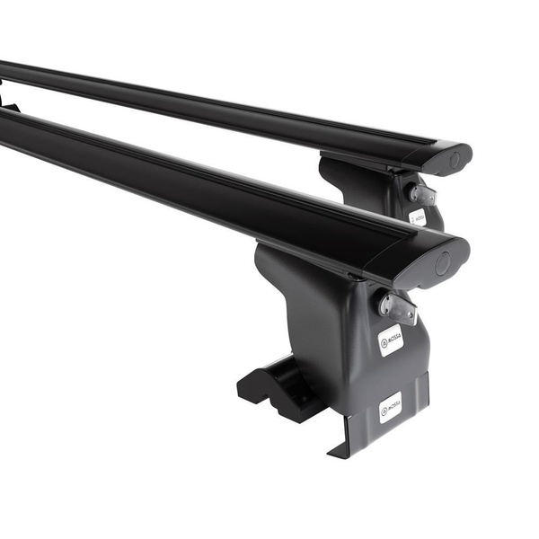 Aluminium-Dachträger für Chevrolet Matiz mk II (2005-2009) - schwarz Dachträger Dachgepäckträger - ohne Montagelemente