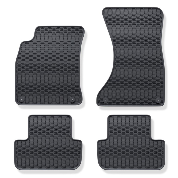 Gummifußmatten Auto für Audi A5 8T Sportback (2007-2016) - Gummimatten Gummi Fußmatten - schwarz - 4 Stk.