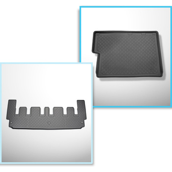 Set Kofferraumschale und angepasste Autoteppiche TPE für: Ford Tourneo Custom L2