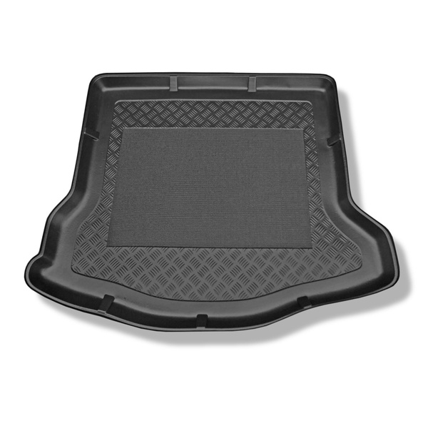 Kofferraumwanne für Ford Focus III Limousine (05.2011-08.2018) - Kofferraummatte rutschfest Schutzmatte - mit Not-Reserverad oder Reparaturset