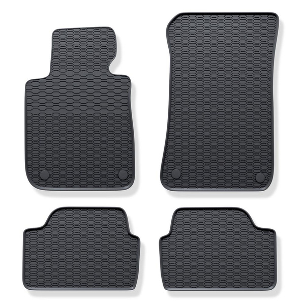 Gummifußmatten Auto für BMW X1 E84 Crossover (2009-2015) - Gummimatten Gummi Fußmatten - schwarz - 4 Stk.