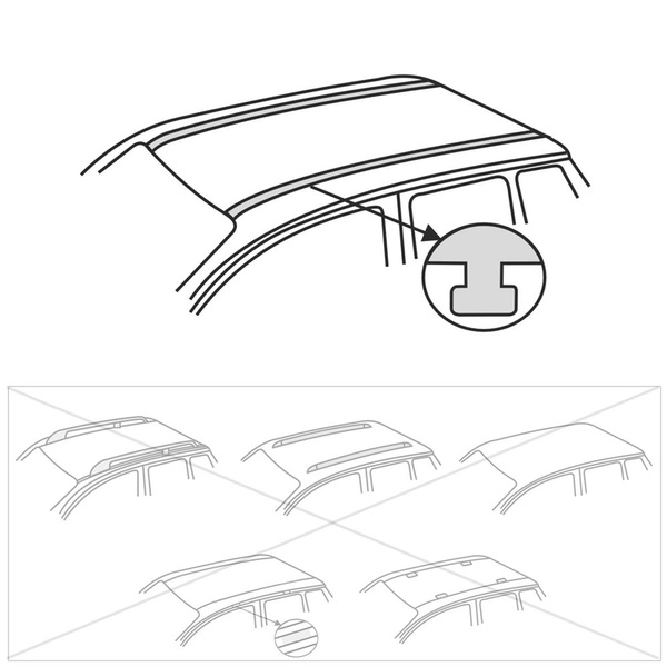 Aluminium-Dachträger für Kia Carnival mk III (2006-2014) - silbern Dachträger Dachgepäckträger - T-profil