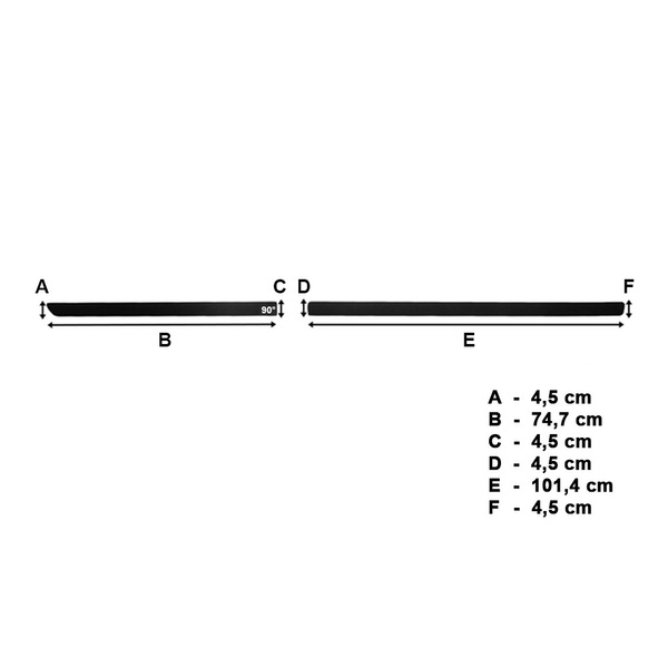 Schwarze Auto Seitenschutzleisten Nissan Navara Pick-Up (2007-2014)