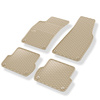 Gummifußmatten Auto für Audi A4 B7 Avant, Cabriolet, Limousine (2004-2009) - Gummimatten Gummi Fußmatten - beige - 4 Stk.