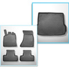Set Kofferraumschale und angepasste Autoteppiche TPE für: Audi Q5 I 8R SUV (11.2008-12.2016) - nicht für 2.0 TFSI Hybrid
