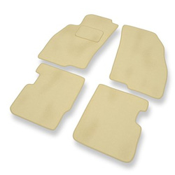 Fußmatten Auto für Fiat Punto IV Hatchback (2012-2018) - Premium Velours beige Automatten Autoteppiche