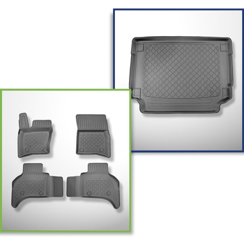 Set Kofferraumschale und angepasste Autoteppiche TPE für: Land Rover Defender (L