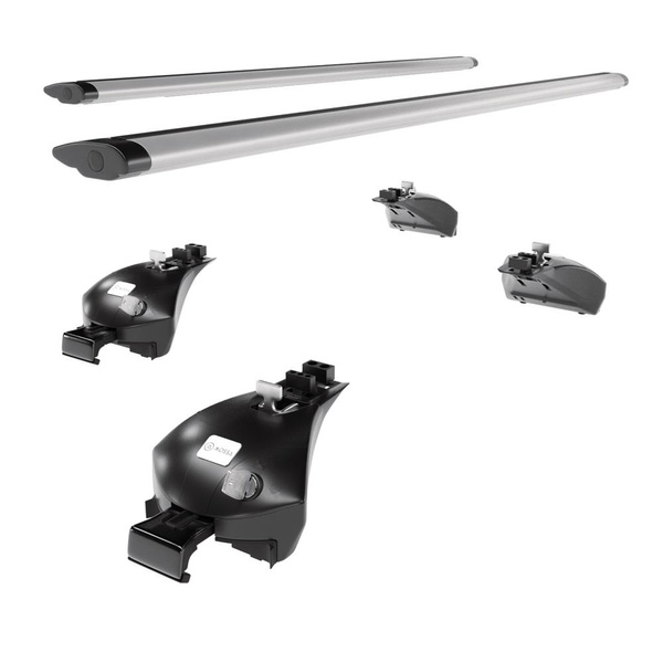 Aluminium-Dachträger für Volkswagen Touran III MPV (2015-....) - Reling - silbern Dachträger Dachgepäckträger