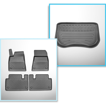 Set Kofferraumschale und angepasste Autoteppiche TPE für: Tesla Model 3 Limousin