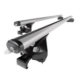 Aluminium-Dachträger für Skoda Enyaq iV (2021-....) - silbern Dachträger Dachgepäckträger - integrierte Relinge