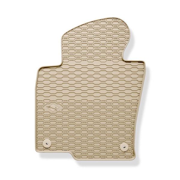 Gummifußmatten Auto für Volkswagen Passat B6 Limousine, Variant (2005-2010) - Gummimatten Gummi Fußmatten - beige - 4 Stk.