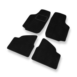 Fußmatten Auto für Opel Corsa C Hatchback, Limousine, Van (2000-2006) - Premium Velours schwarze Automatten Autoteppiche