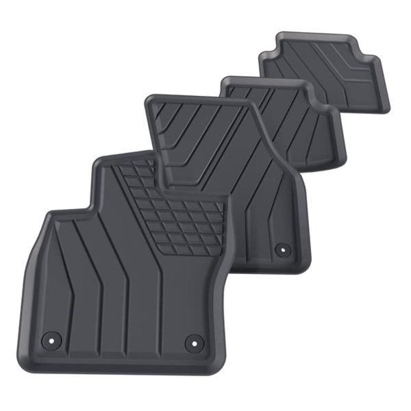 TPE Fußmatten Auto für Audi Q3 II SUV (2018-....) - schwarz Automatten Autoteppiche