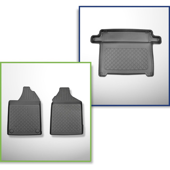 Set Kofferraumschale und angepasste Autoteppiche TPE für: Aixam Coupe electric C