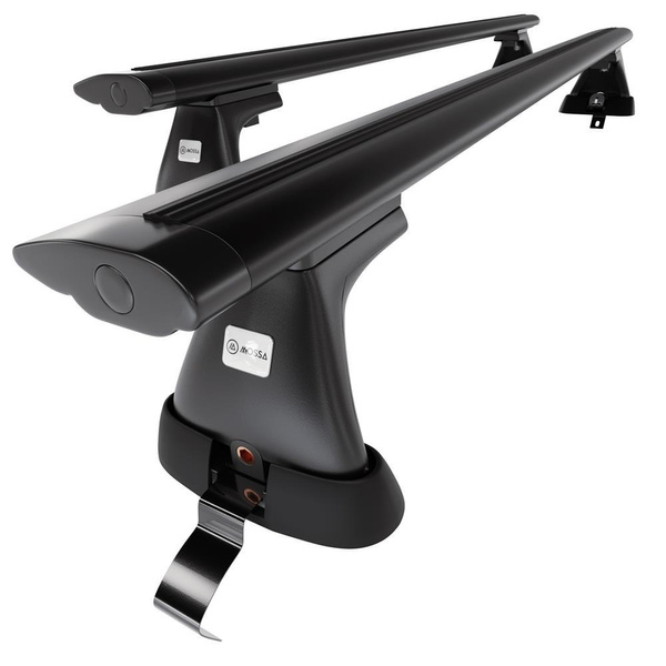 Aluminium-Dachträger für Volkswagen Passat B6 (2004-2009) - schwarz Dachträger Dachgepäckträger - ohne Montagelemente