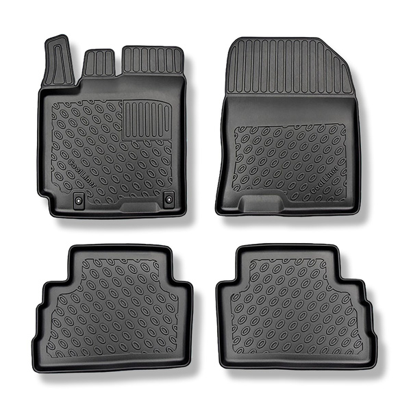 TPE Fußmatten Auto für Hyundai Kona SUV (11.2017-....) - schwarz Automatten Autoteppiche - nicht für die elektrische und Hybrid Version