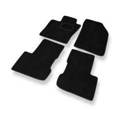 Fußmatten Auto für Fiat 500X Crossover (2015-2024) - Premium Velours schwarze Automatten Autoteppiche