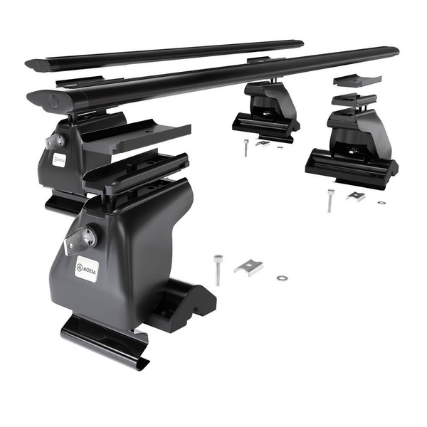 Aluminium-Dachträger für Nissan Terrano R20 mk II (1993-2002) - schwarz Dachträger Dachgepäckträger - ohne Montagelemente