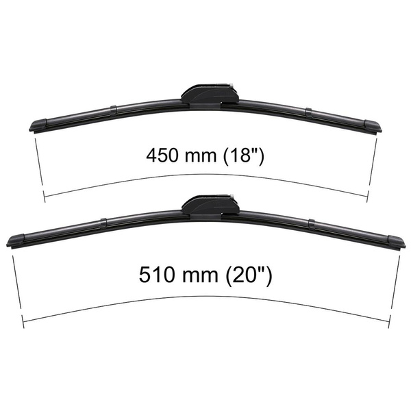 Vordere Scheibenwischer für Nissan Micra K11 Hatchback, Cabriolet (08.1992-10.2002) - Wischerblätter Flach