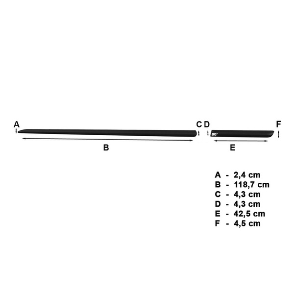 Schwarze Auto Seitenschutzleisten Mitsubishi Colt Hatchback (3 Türen) - (2008-2011)