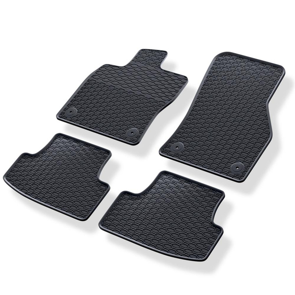 Gummifußmatten Auto für Volkswagen T-Roc (2017-....) - Gummimatten Gummi Fußmatten - schwarze