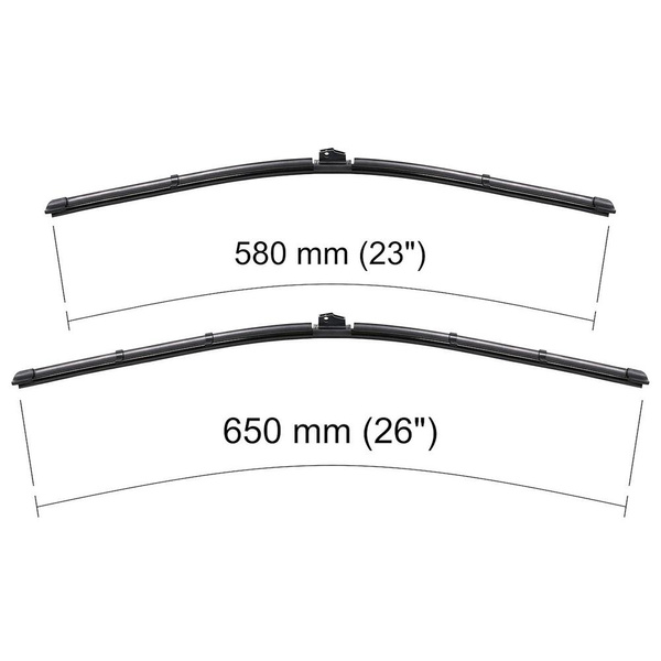 Vordere Scheibenwischer für Mercedes-Benz GLE W166, C292 Coupé, SUV (04.2015-2019) - Wischerblätter Flach
