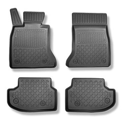 TPE Fußmatten Auto für BMW 5er F11 Touring (2013-04.2017) - schwarz Automatten Autoteppiche - ohne X-drive; vordere Sitzabstandsführungen (hinten) 365mm