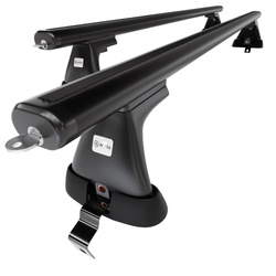 Aluminium-Dachträger für Volvo S40 (2004-2012) - schwarz Dachträger Dachgepäckträger - ohne Montagelemente