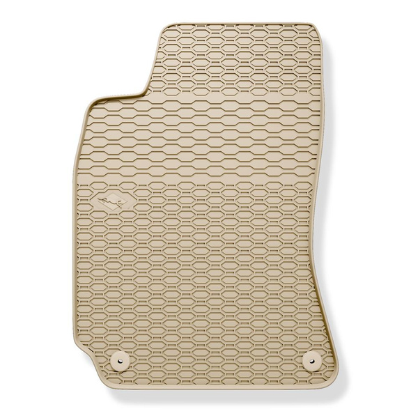 Gummifußmatten Auto für Volkswagen Passat B5 Limousine, Variant (1996-2005) - Gummimatten Gummi Fußmatten - beige - 4 Stk.