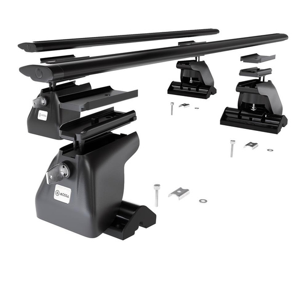 Aluminium-Dachträger für Opel Vivaro A (2007-2014) - schwarz Dachträger Dachgepäckträger - Montagepunkte