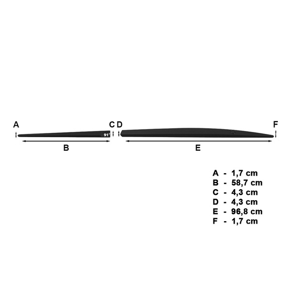 Schwarze Auto Seitenschutzleisten Seat Ibiza IV Sportstourer (5 Türen) - (2010-2016)