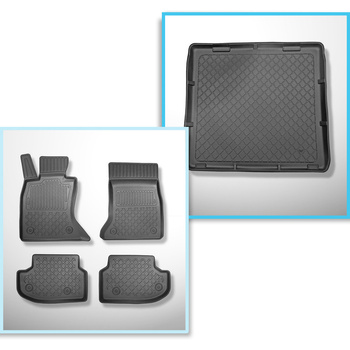 Set Kofferraumschale und angepasste Autoteppiche TPE für: BMW 5er F11 Touring (2