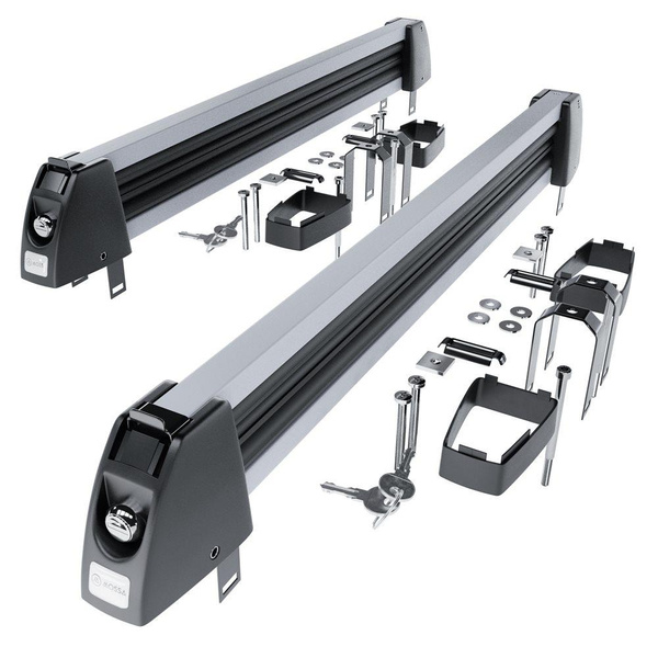 Skiträger auf dem Dachgepäckträger - Ski rack M-7703s - silber - für 3 Skipaare oder 2 Snowboards