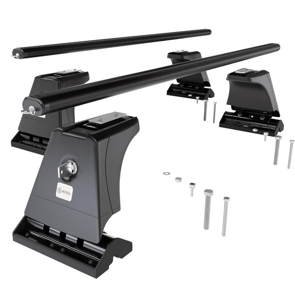 Aluminium-Dachträger für Renault Vel Satis (2002-2009) - schwarz Dachträger Dachgepäckträger - Montagepunkte